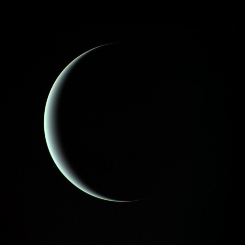 Real NASA Voyager 2 photo of the planet Uranus, Aquarius's modern ruling planet